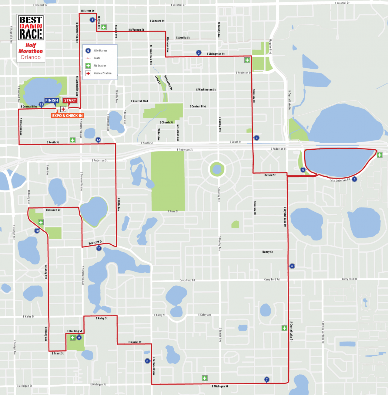 Course Maps Best Damn Race Orlando, FL
